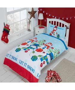 Children's single bedding set LET IT SNOW 135x200