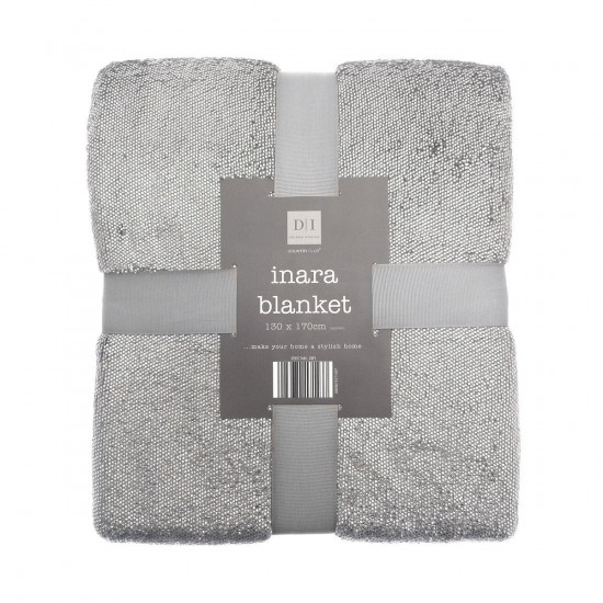 Throw Blanket INARA Glitter Gray 130x170