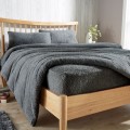 Double Microplush Comforter Set SOFT TEDDY FEEL CHARCOAL 200x200