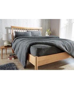 Double Microplush Comforter Set SOFT TEDDY FEEL SILVER 200x200