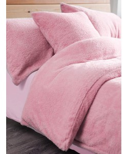 Double Microplush Comforter Set SOFT TEDDY FEEL PINK 200x200