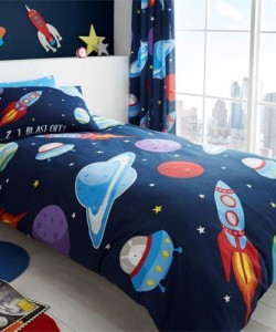 Children's single bedding set OUTER SPACE ROTARY 135x200