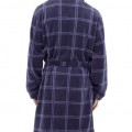 Mens Check Print Supersoft Dressing Gown BLUE