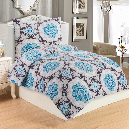 Microplush Comforter Set DONA BLUE 140x200