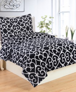 Microplush Comforter Set VENEZIA BLACK 140x200