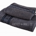 Terry bath towel and hand towel set Florina GREY 70x140 + 50x100